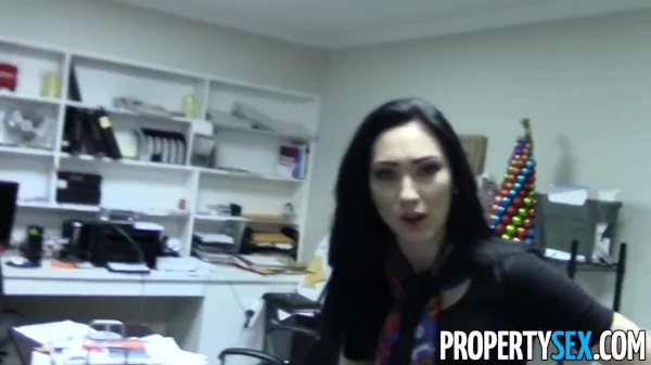 PropertySex - Beautiful real estate agent fucks in office space