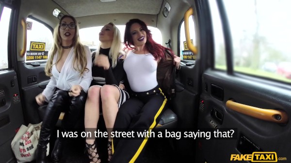 Fake Taxi - Sexy hot threesome in London cab Porn Photo with Valerie Fox, Victoria Summers naked