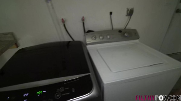 Ginger Sister Wants to Check Out My Huge Cock in The Laundry Room. Porn Photo with Alex Harper naked