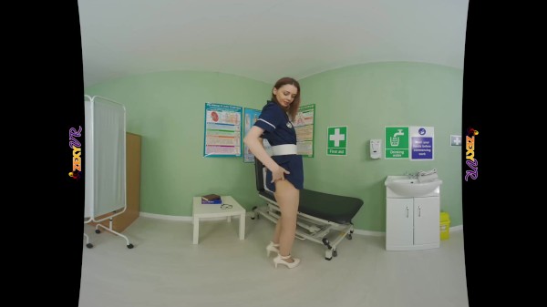  British Redhead Nurse Does Amazing Virtual Reality Striptease Porn Photo with  naked