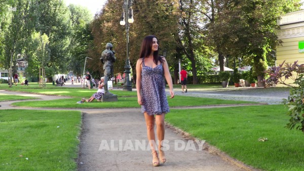 W4B Hot Babe Aliana Outdoor Public Teasing With Naked Pussy Porn Photo with  naked