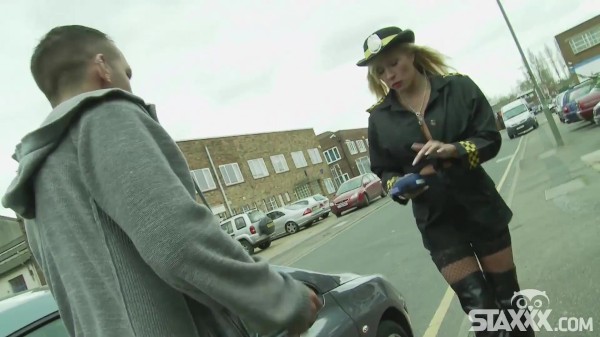 Busty blonde officer lets him fuck his way out of a ticket Porn Photo with  naked