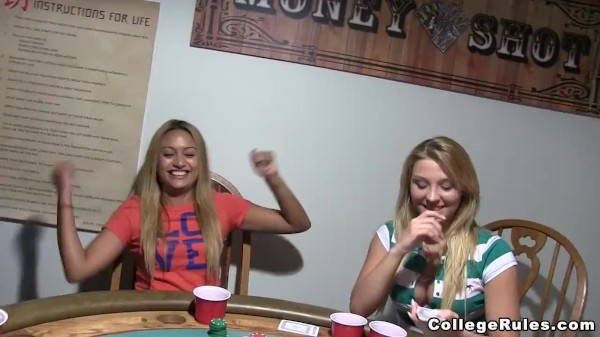 COLLEGE RULES - Horny Teens Playing Naughty Game Of 21 In The Dorms