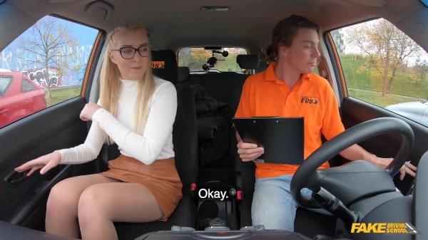 Fake Driving School – Amaris Has Trouble Operating The Gear Stick & Ricky Rascal Helps Porn Photo with Amaris naked