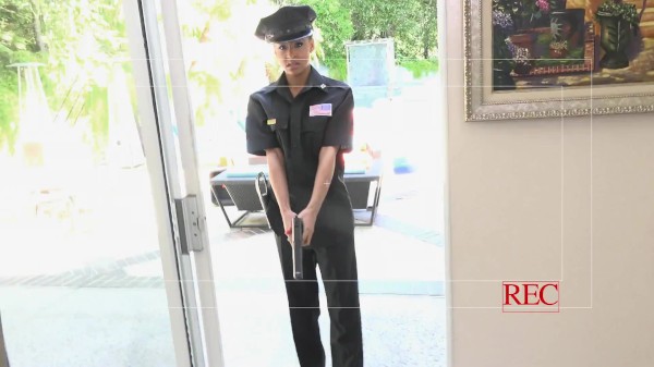 Sexy Security Guard Jazzy Jamison Gets Her Tight Pussy Wrecked