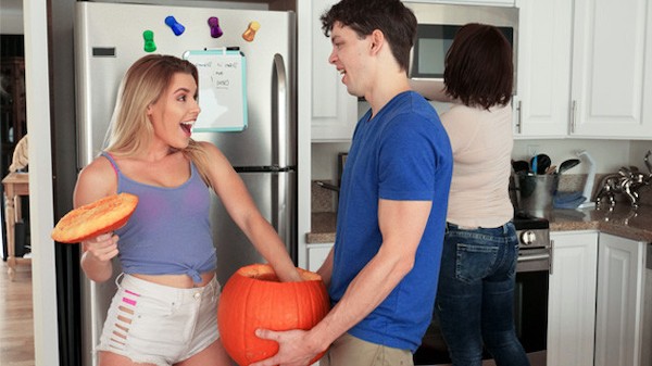 Bratty Sis - Step Sis "Why would I want to give my step brother a hand job in a pumpkin?!" Porn Photo with Alex D naked