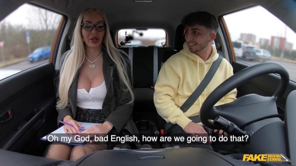 Fake Driving School - Blondie Bombshell Fucks Her Student Because He Keeps Looking At Her Tits Porn Photo with Blondie Bombshell naked