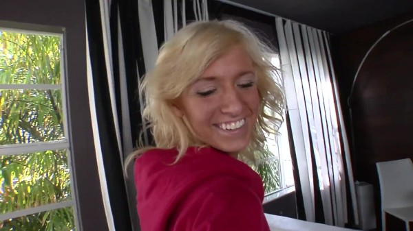 Blonde teen ella marie sucks and fucks cock that cums