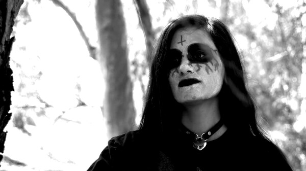 Black metal sluts! Ghoulish metal heads cross paths in the forest and indulge in mutual hedonism