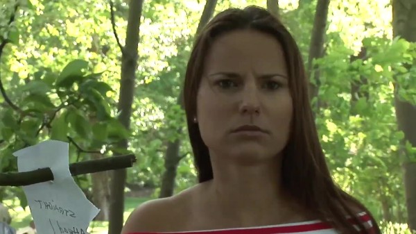 Claudia rossi plays perverted games with a masked man in the woods Porn Photo with Claudia Rossi naked