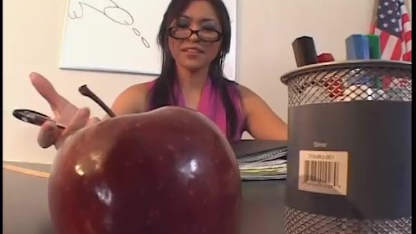 Asian teacher babe gets angry at student and ends up getting fucked by him in class